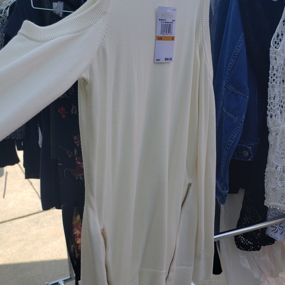 Michael kors cold shoulder sweater